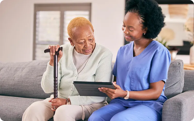 Senior in home care
